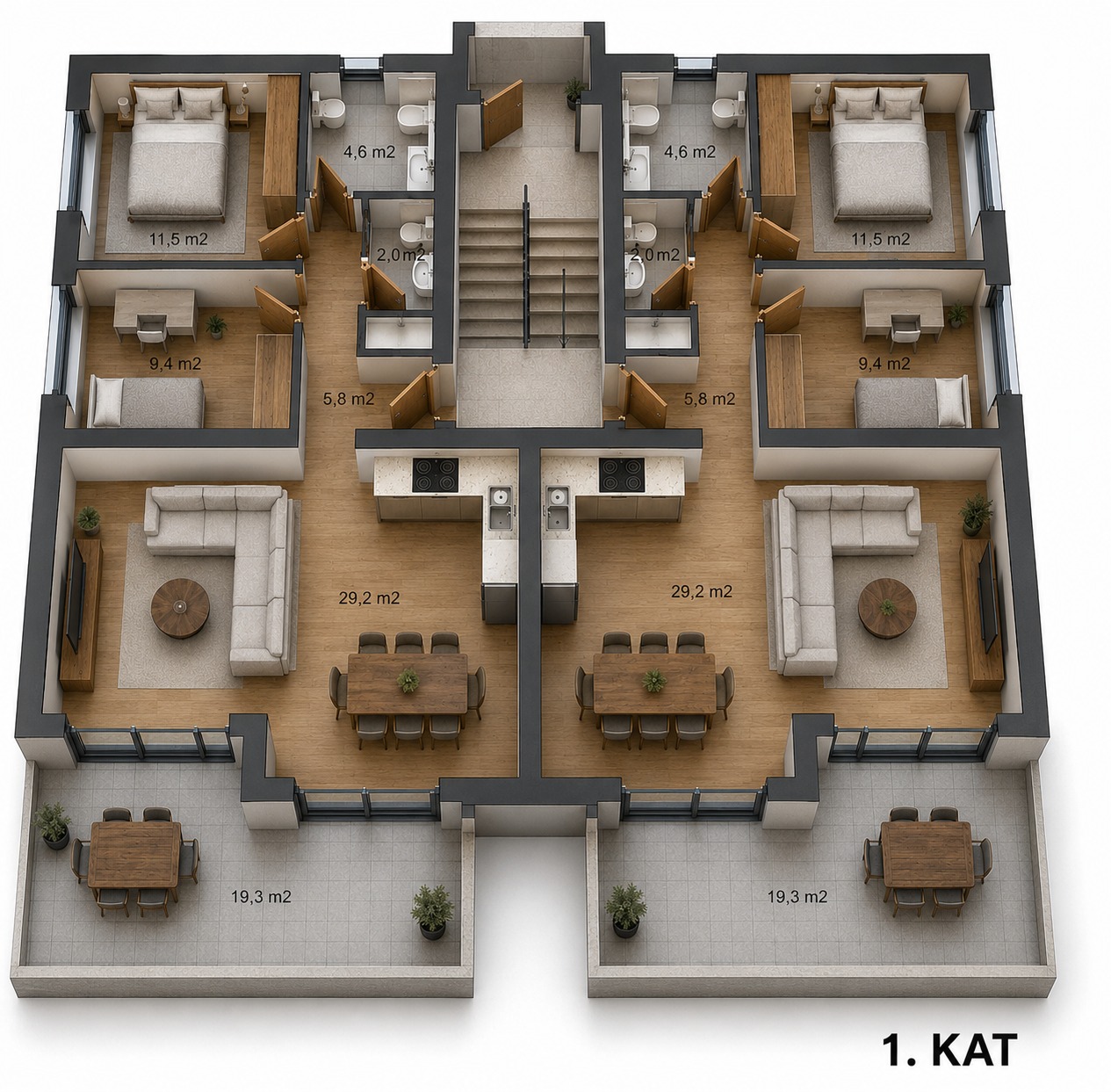 Tlocrt — Stan 03 · 1. kat